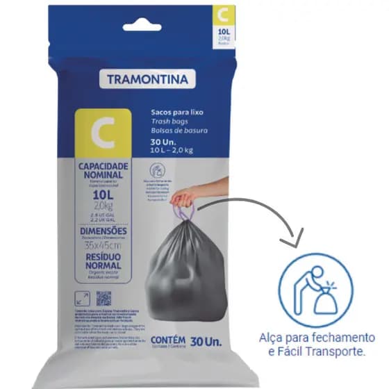 Saco Para Lixo Tramontina C 10L Ref:94531/010