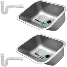 Kit Dois Tanques 50x40 Docol Acetinado Brinde dois Sifões