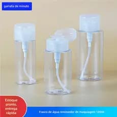 Frasco Transparente Ahania 120ml - Push Down Pump para Removedor de Maquiagem Recarregável