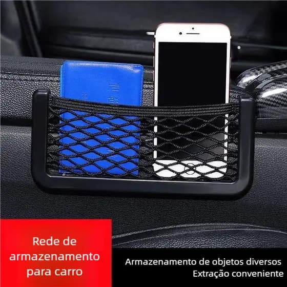 Universal Saco de Armazenamento Carro – Lado do Assento, Rede Preto, Telefone