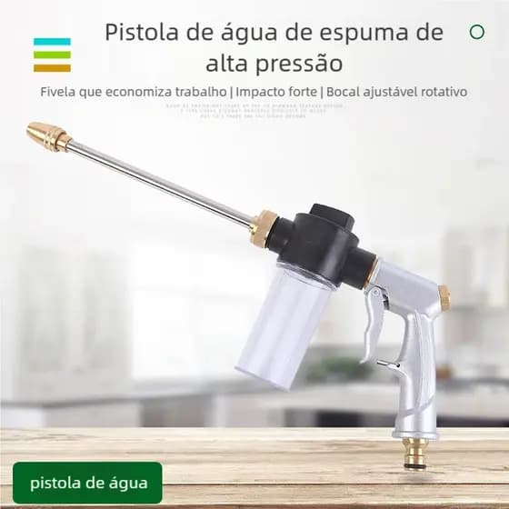 Pulverizador de Espuma de Lavagem de Carro - Metal Alta Pressão com Pote de 100ml