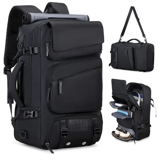 Mochila de viagem de grande capacidade, mochila de caminhada ao ar livre, mochila para laptop, impermeável multifunciona
