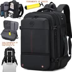 Vacuum compression vacuum vacuum bag, laptop bag, large expandable travel backpack, business and leisure waterproof