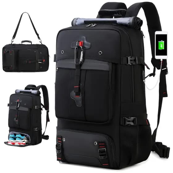 Mochila de Viagem Grande Capacidade Unissex | Multifuncional para Laptop Notebook Impermeável Resistente à Água