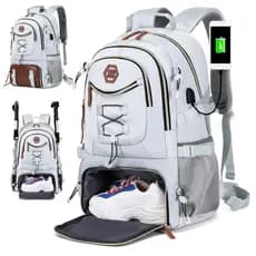 Mochila Unissex para Viagem e Atividades ao Ar Livre, Compatível com Notebook, Impermeável, Resistente, Leve e Espaçosa