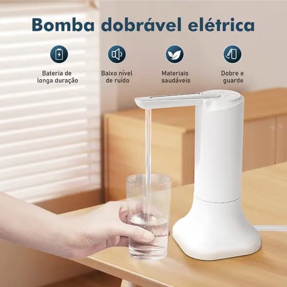 Bomba Elétrica para Bomba de galão água Universal Com Carregamento USB Balde de mesa de dupla utilizaçãoDobrável Touch01