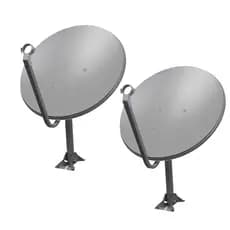 Kit 2 Antena Digital Parabólica Chapa 60cm Ku 5g