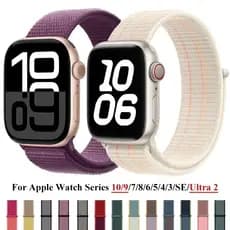 Pulseira Relogio Smartwatch Nylon Sport Relogio Smartwatch Compativel Apple Watch Series 7 8 9 10 Ultra – O Melhor Preço