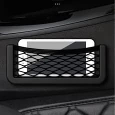 Universal Lado Do Assento De Carro De Volta Saco De Rede De Armazenamento Organizador De Bolso Titular Telefone Preto