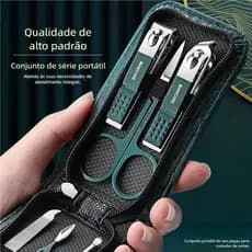 Alemanha 6 Pcs Clipper Preto – Kit Manicure Pedicure Luxury