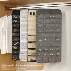 Organizador de Joias com 80 Bolsos – Porta Bijuterias Grande, Prático e Funcional