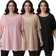 kit 03/01Blusa Plus Size Academia Treino Respiravél Blusão Vest Leg Feminina