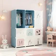 Guarda-Roupa Modular Plástico Grande 、 Cabideiro, Estante Versátil, Estilos Variados