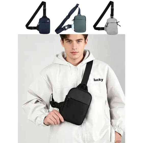 Bolsa Pochete Crossbody Impermeável Slim, Leve e Prática, Uso Diário e Multiuso