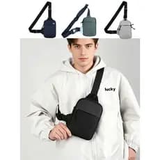 Bolsa Pochete Crossbody Impermeável Slim, Leve e Prática, Uso Diário e Multiuso