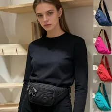 Bolsa de cintura multifuncional, bolsa transversal elegante e impermeável, bolsa de cintura unissex