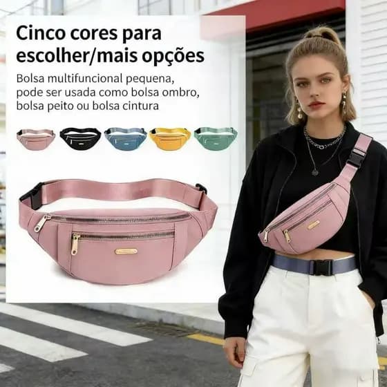 Bolsa de cintura esportiva à prova d'água para celular, feminina, moderna, versátil, pequena,masculina.Bolsa transversal