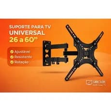 Suporte Tv Para Parede Tri Articulado | Braço Giratório E Articulado - Compatível com Telas Lcd Led Plasma (10 A 60 Pol)