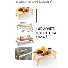 Bandeja mesa de café da manhã 29x54 dobrável