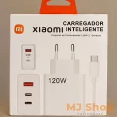 Carregador Turbo 120W Super Rápido USB-C Bivolt Original + Cabo 1M Lançamento 2026