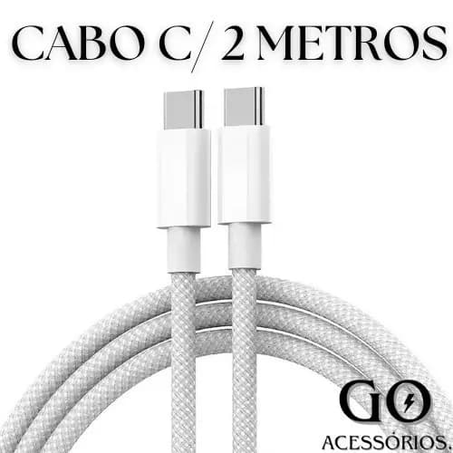 Cabo Tipo C 2 Metros Tipo C Dois Lados Para Cabo De Carga Rápida Cabo 60W