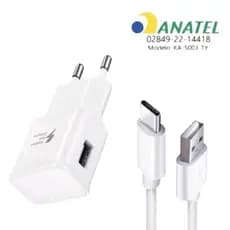 Carregador Tipo C Original Compatível Galaxy A02s A11 A20 21s  A30 A50 A71 A80 S8 S9 S10 KAPBOM