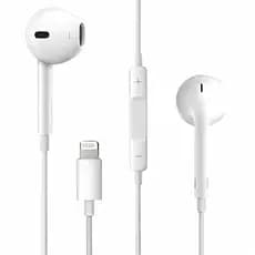 Fone de Ouvido Estereo Com Fio Branco Microfone Controle de Volume Iphone  TypeC