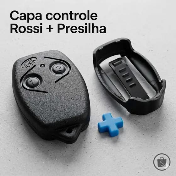 Capa Carcaça Para Controle Rossi + Presilha Clip Suporte Para Controle Remoto Rossi Quebra sol