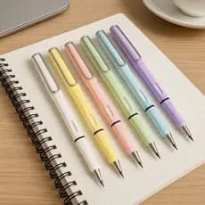 Kit 6 Lápis Infinito Tons Pastel Substitui até 100 Lápis com Clip Ponta Resistente e Borracha Incluída para Corrigir Err