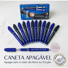Caneta Apagável Mágica 0.8mm Kit 5 Unidades Tinta Gel Apaga com Fricção ou Calor Costura Tecido Escola Escritório