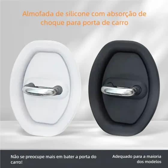 4 Peças Borracha Amortecedor - Protetor Anti Impacto Fechadura Porta do Carro