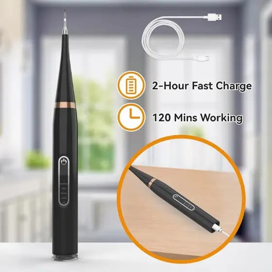 Escova Elétrica 2 em 1 – Limpeza Dentes, 5 Modos, 2 Cabeças