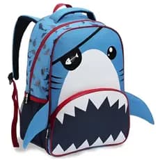 Mochila de Costas masculino Tubarão Azul Escolar Juvenil