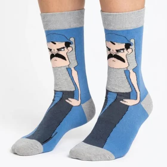 Meia Seu Madruga Chaves Personagens Meias Divertidas Cano Alto Geek Nerd Unissex Algodão Dia dos Pais Presente Criativo