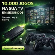 Game Stick 4K Retrô com 10000 Jogos HDMI 2 Controles Sem Fio Console Portátil Plug and Play