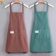 Avental De Pano De Algodão Feminino Masculino Cozinha Limpeza Aventais Com Bolso Cozinhar Pintura Cintura Roupas De Trab