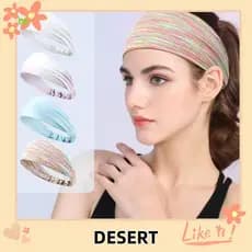 Faixas Esportivas DESERT , De Cabelo Largas Elásticas Antiderrapantes , Faixa De Suor Elástica Respirável Antitranspiran