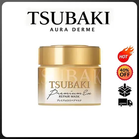 Shiseido TSUBAKI Premium EX Máscara Reparadora/Creme Hidratante Para Cabelo/Garrafa 180g/Recarga