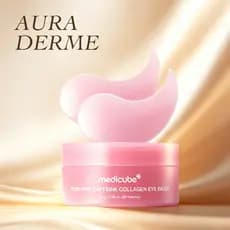 Adesivo Para Olhos Em Gel De Colágeno Com Cafeína Rosa Medicube PDRN (60ea) | Plumping Depuffing Rugas Os