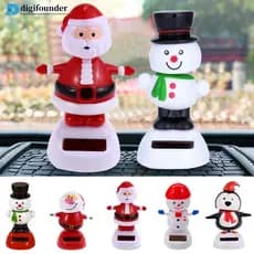 DIGIFOUNDER Movido A Energia Solar Balanço Automático Dança Boneca De Natal Brinquedo Decorações Interiores Do Carro Est