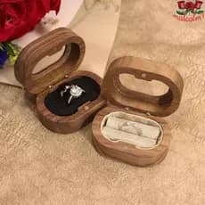 MALCOLM1 Estojo Para Aliança De Casamento , Caixa De Armazenamento De Joias De Madeira Anel De Dedo , Noivado Retrô , Or
