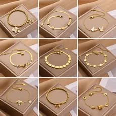 Pulseira Feminina De Aço Titânio De Venda A Quente Européia Americana Versão Coreana Temperamento Boêmio Não Desbotado