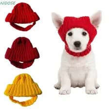 Protetores De Orelha De Cachorro NIDOSE , Chapéu De Malha Para Animais De Estimação Expostos À Da Moda Fofo E Aconchegan