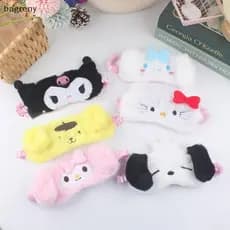 [bagreny] Cartoon Lunch Break Sleep Senhoras Proteção Para Os Olhos Kawaii Sanrio Hello Kitty Máscara De Pelúcia Anime C