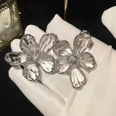 Brincos de Cristal ADAMES, Estilo Luxuoso para Noivas, Strass Exquisitos, Adequados para Festas CFHW