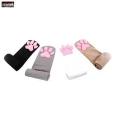 Meias de Pata de Gato Novas para Meninas Kawaii 3D Lolita Meias de Cano Alto < QY0218 >