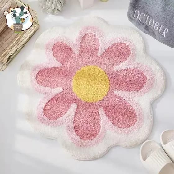 Padrão Floral Tapete Casa Máquina Lavável Imitação De Caxemira pastoral Quarto Das Crianças Decorativo