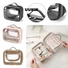UUMIR Sacos De Maquiagem , Saco Cosmético Transparente Do Armazenamento Da Escova Composição , Higiene Pessoal Dupla Cam