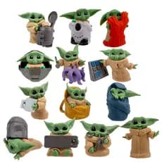 5 Peças/Conjunto Bebê Yoda Grogu Mandaloriano Bonecos De Ação Brinquedos 4-7cm Figuras De Star Wars
