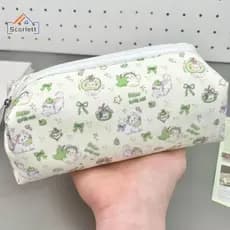 [Scarlett] 1 Pc Estudante Simplicidade Bolsa De Lápis Coreana Armazenamento De Papelaria De Grande Capacidade Maquiagem